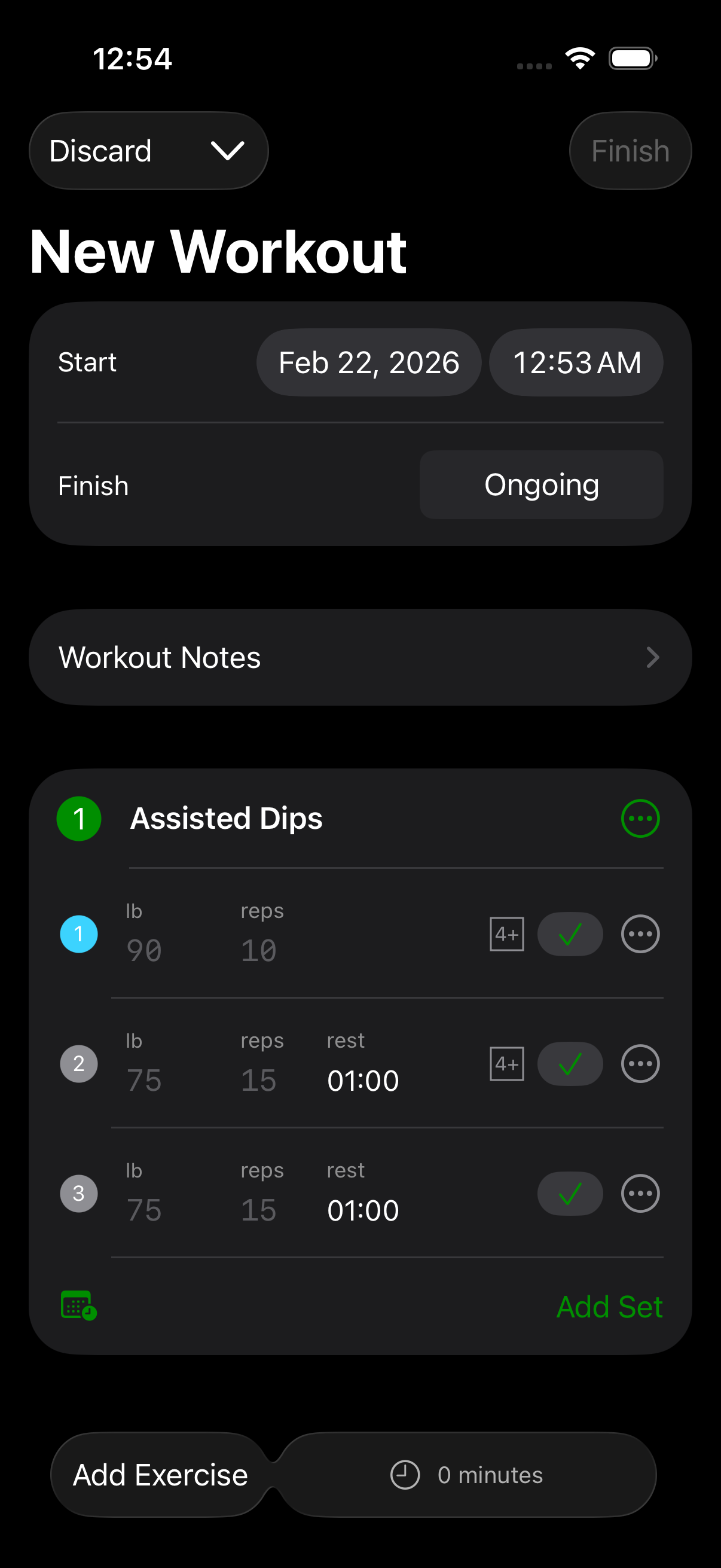 RepForm workout logging
